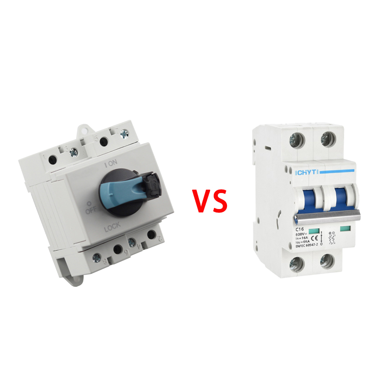 DC isolator switch နှင့် DC circuit breaker အကြား ကွာခြားချက်