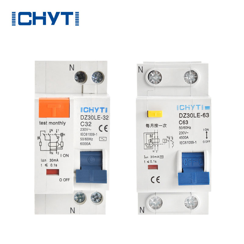 Rcd Rccb လက်ကျန် Current Protection Circuit Breaker